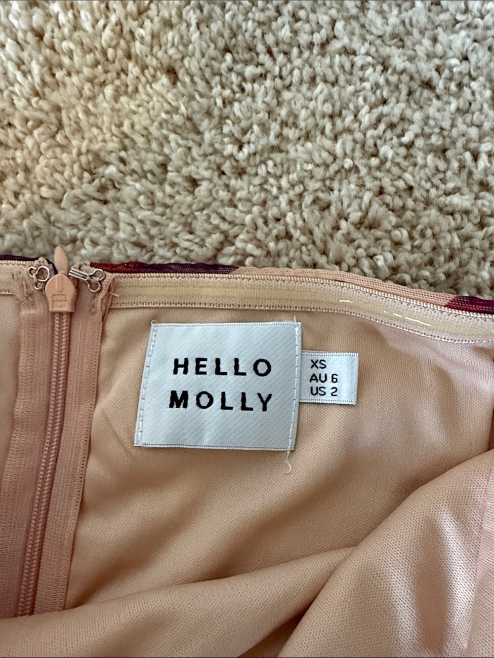 Hello Molly Rainforest Magic Mesh Strapless Maxi Dress Rust - XS - Picture 7 of 8